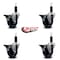 Service Caster 3.5'' Solid Poly Swivel 1-1/8'' Expanding Stem Caster Set with Brake, 4PK SCC-EX20S3514-SPUS-PLB-118-4 - alternate 3